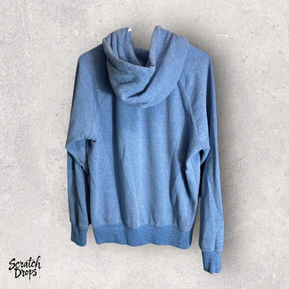 Vintage Oilers Med Blue Hoodie Sweatshirt NFL Football Helmet Graphic Pullover - Picture 3 of 3